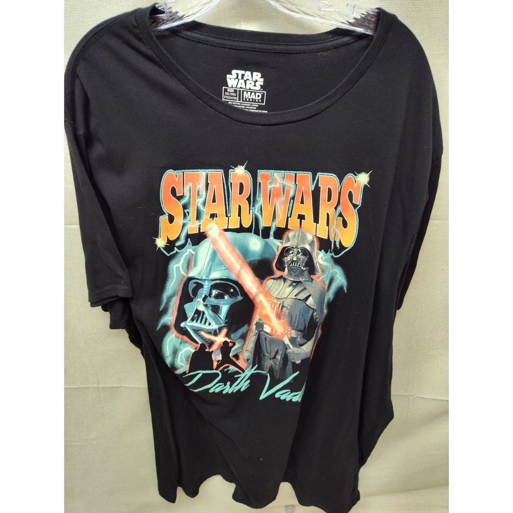 Star Wars Darth Vader Graphic T-Shirt Black Mad Engine Mens 3XL Retro 1826